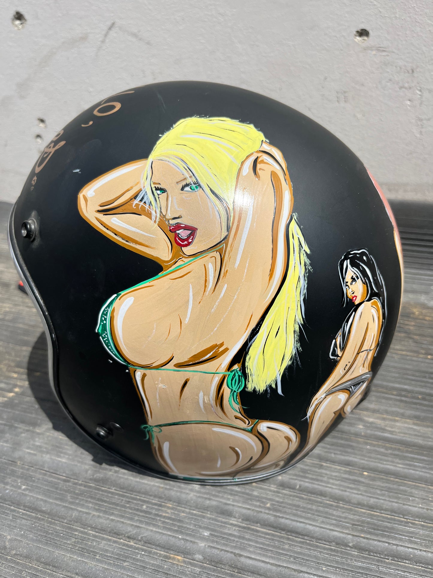 Custom Painted Open Face Helmet