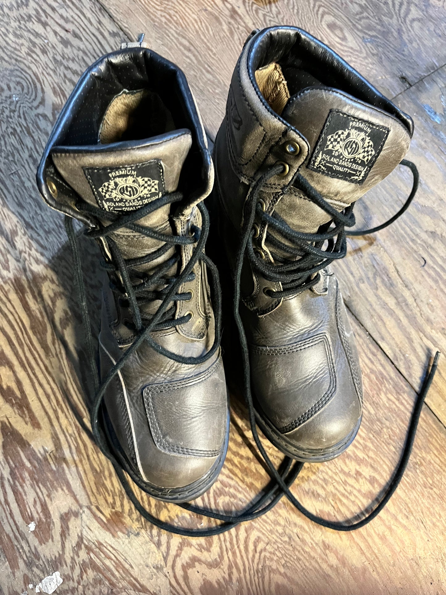 Roland Sands Mojave leather boots size 8.5 mens