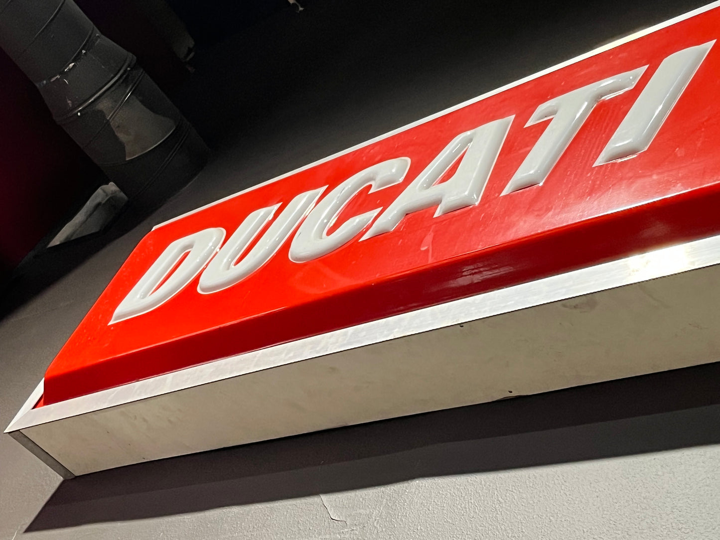 Vintage Ducati dealership sign