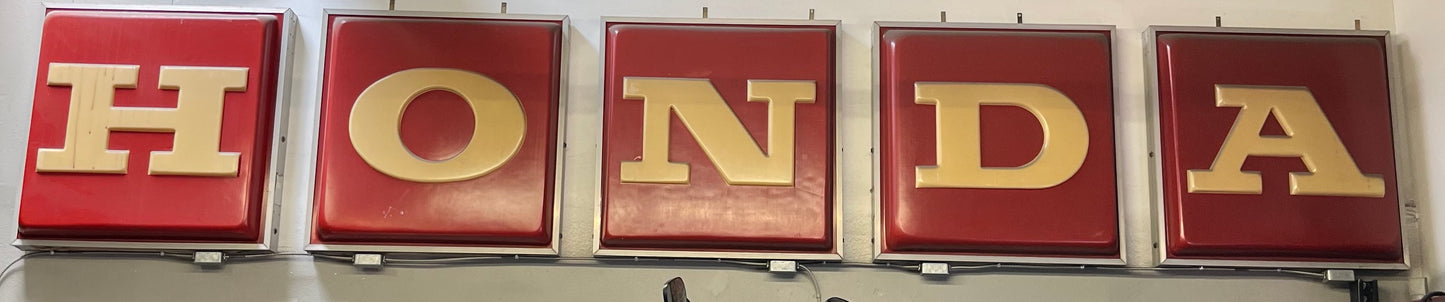 Vintage Honda dealership sign