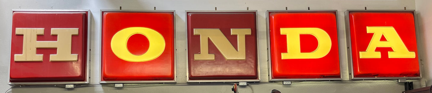 Vintage Honda dealership sign