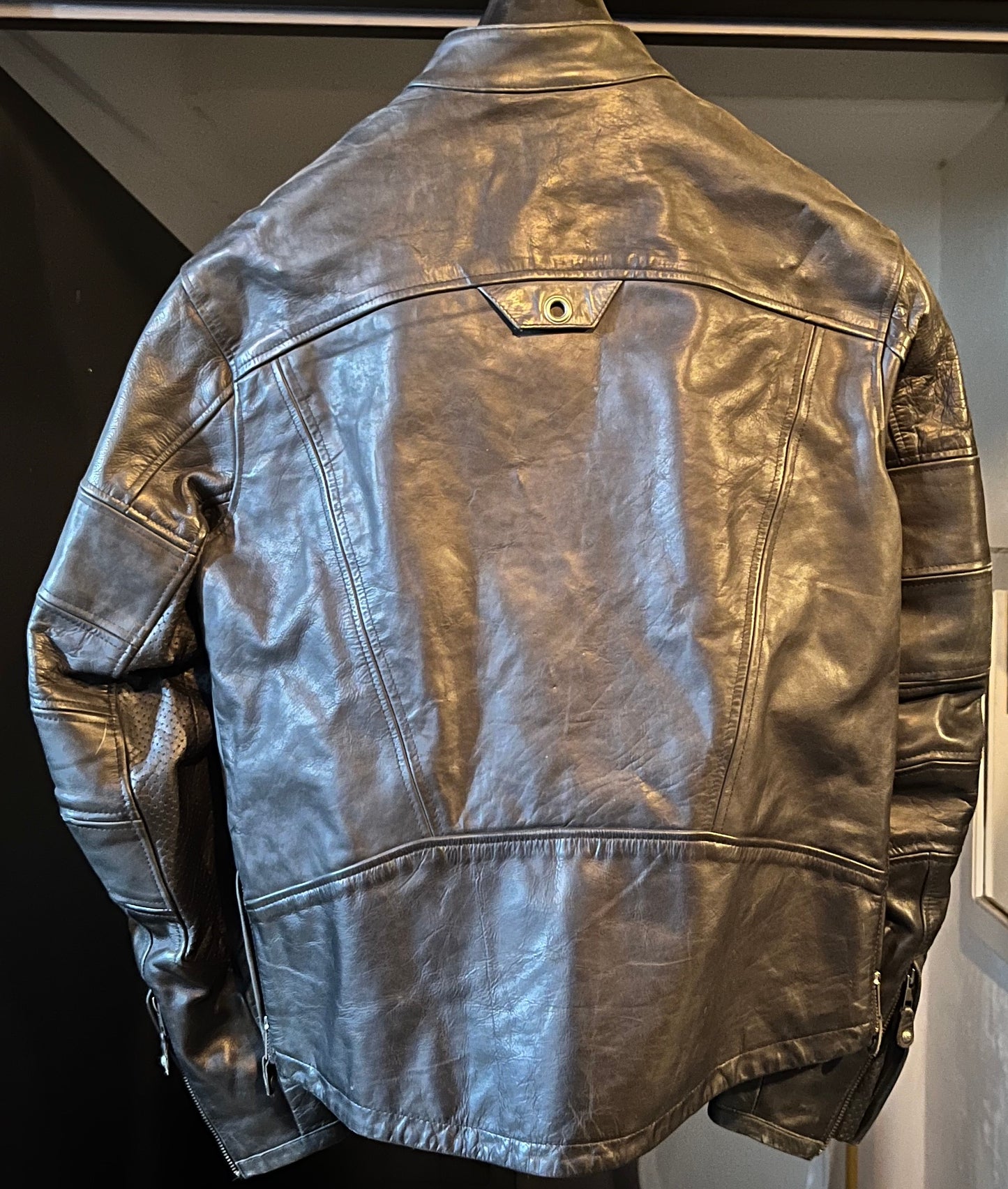 RSD black leather cafe Jacket