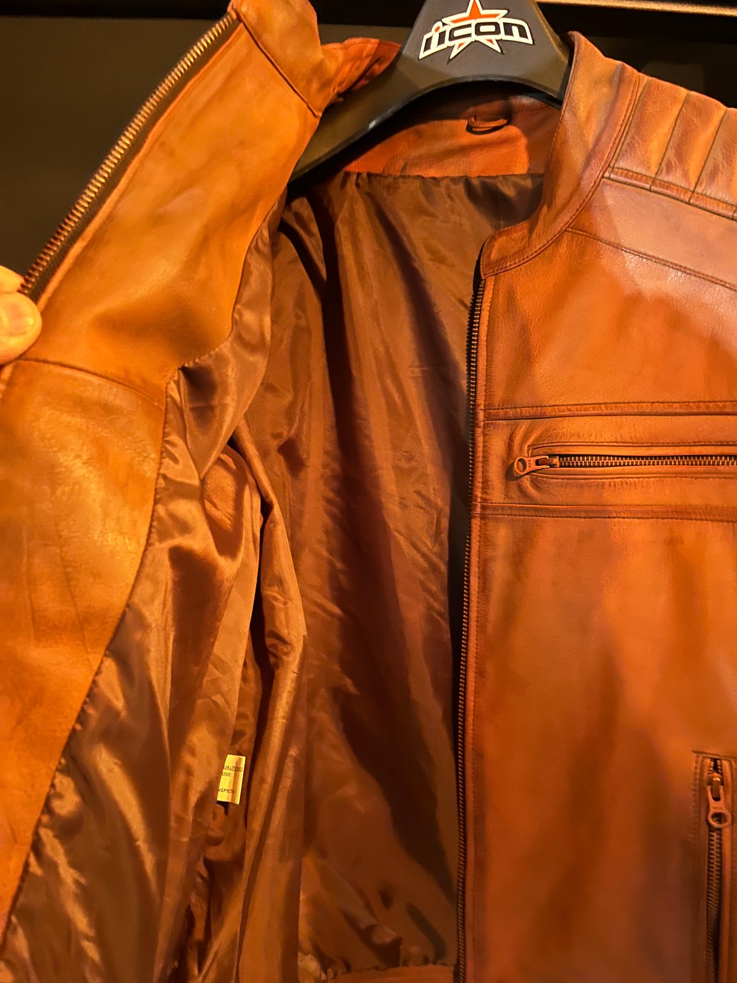 Cafe Racer style leather jacket