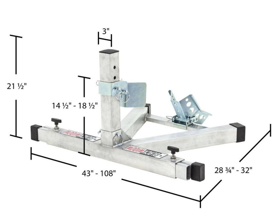 Black Widow Pro motorcycle wheel chock
