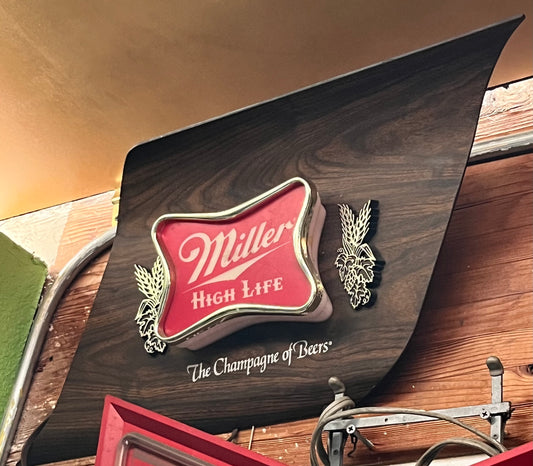 Vintage Miller High Life Beer sign