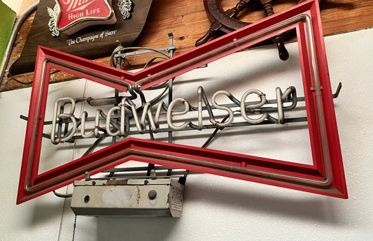 Vintage Budweiser neon sign